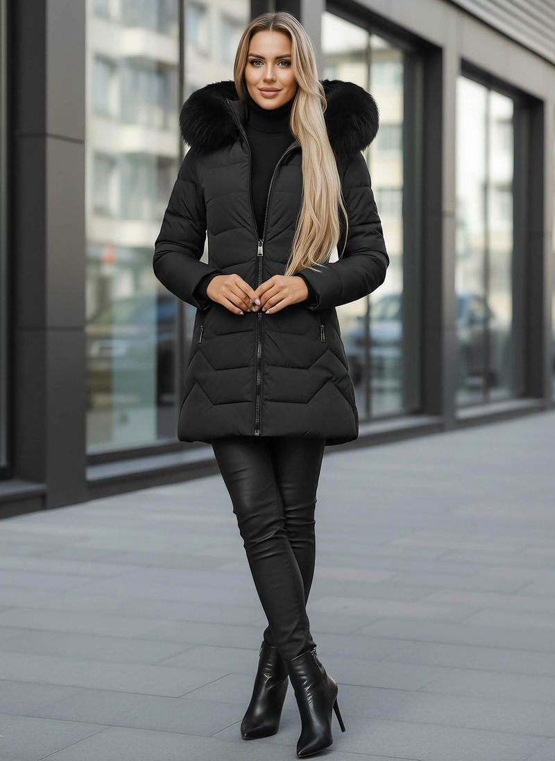 Geacă de femei neagra OZONEE JS/16M9121/392Z