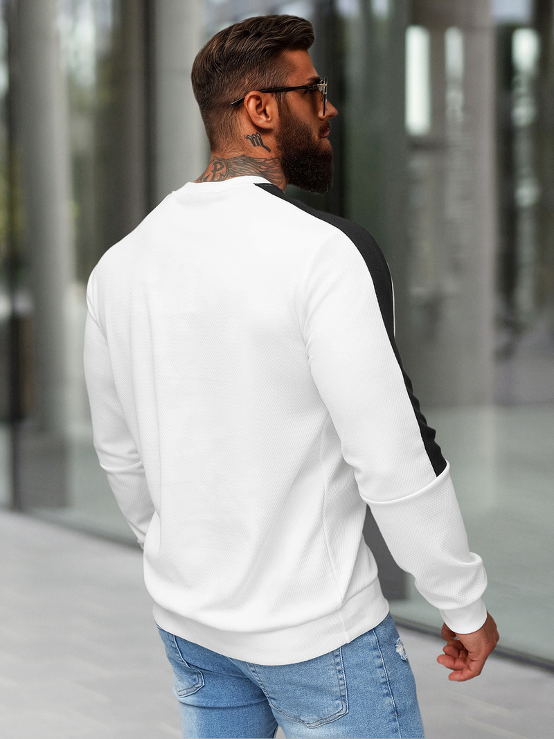 Hanorac bărbați alb OZONEE O/P2033Z