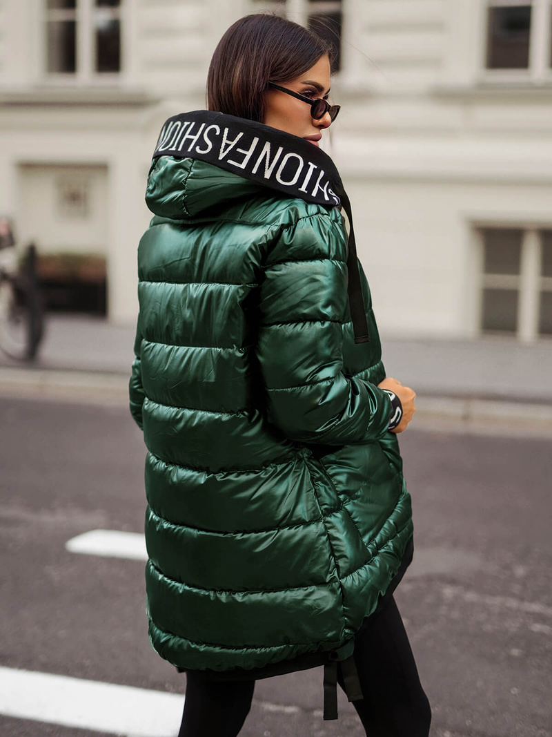 Geacă de femei verde OZONEE JS/5M3188/238Z