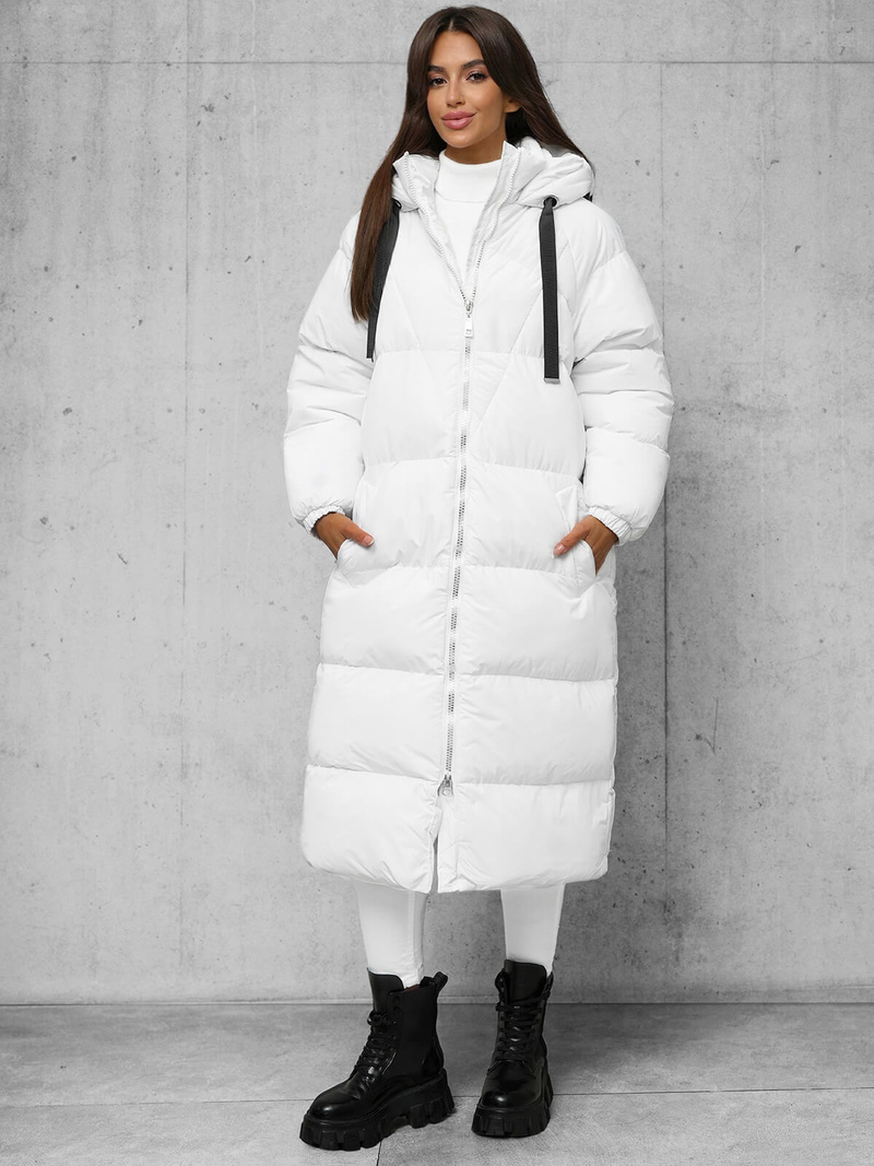 Geacă de femei alb OZONEE JS/5M3163/281Z