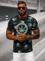 Tricou bărbați negru OZONEE O/T136/3