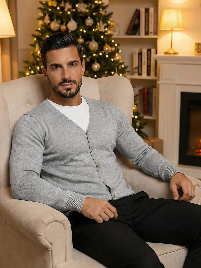 Pulover bărbați gri OZONEE NB/MM6006/2Z