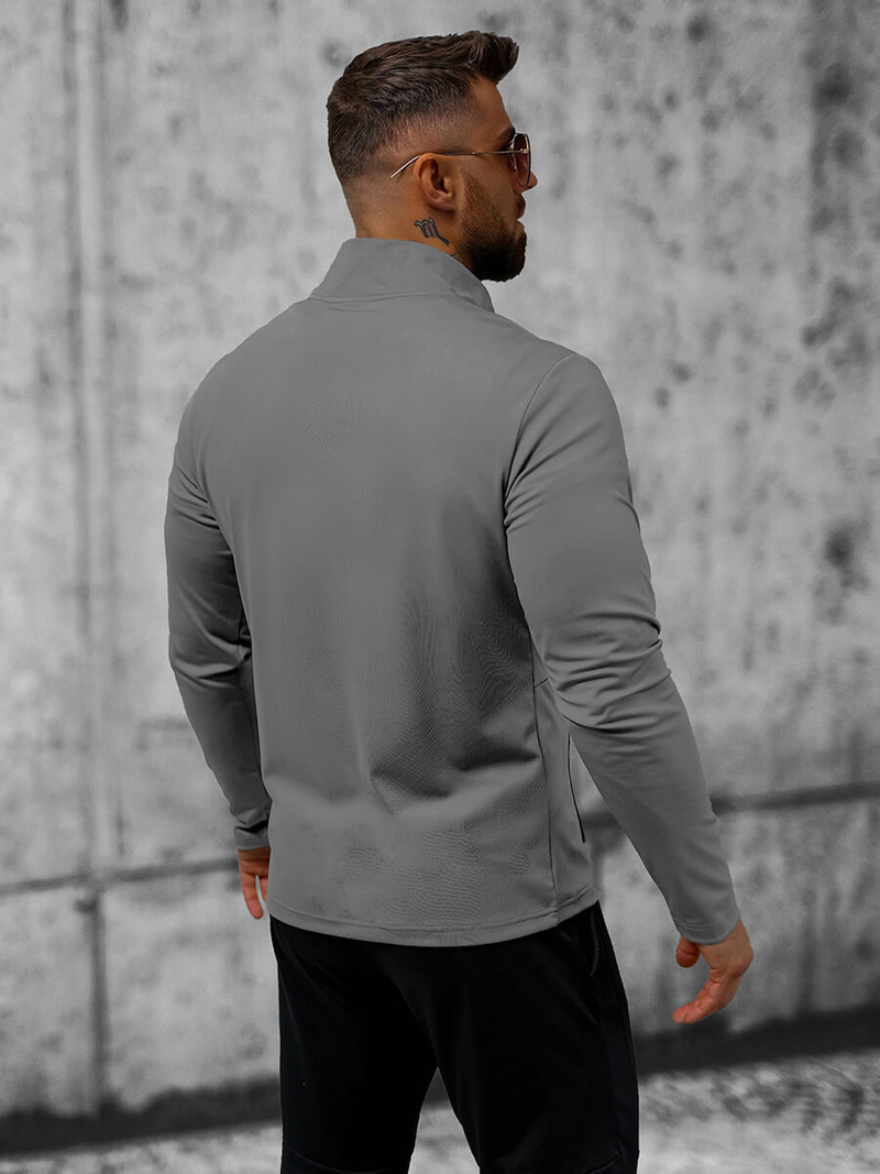 Jachetă de primăvară bărbați gri OZONEE JS/M10308