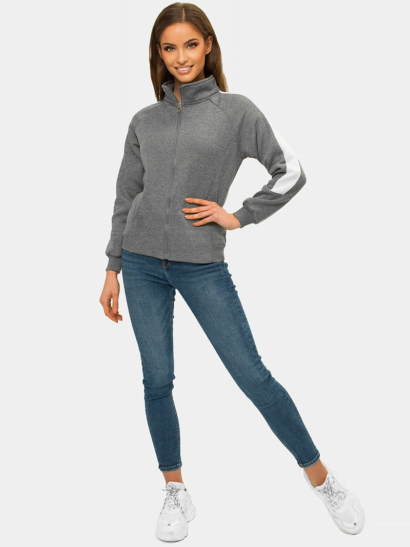 Hanorac femei antracit OZONEE JS/B26038