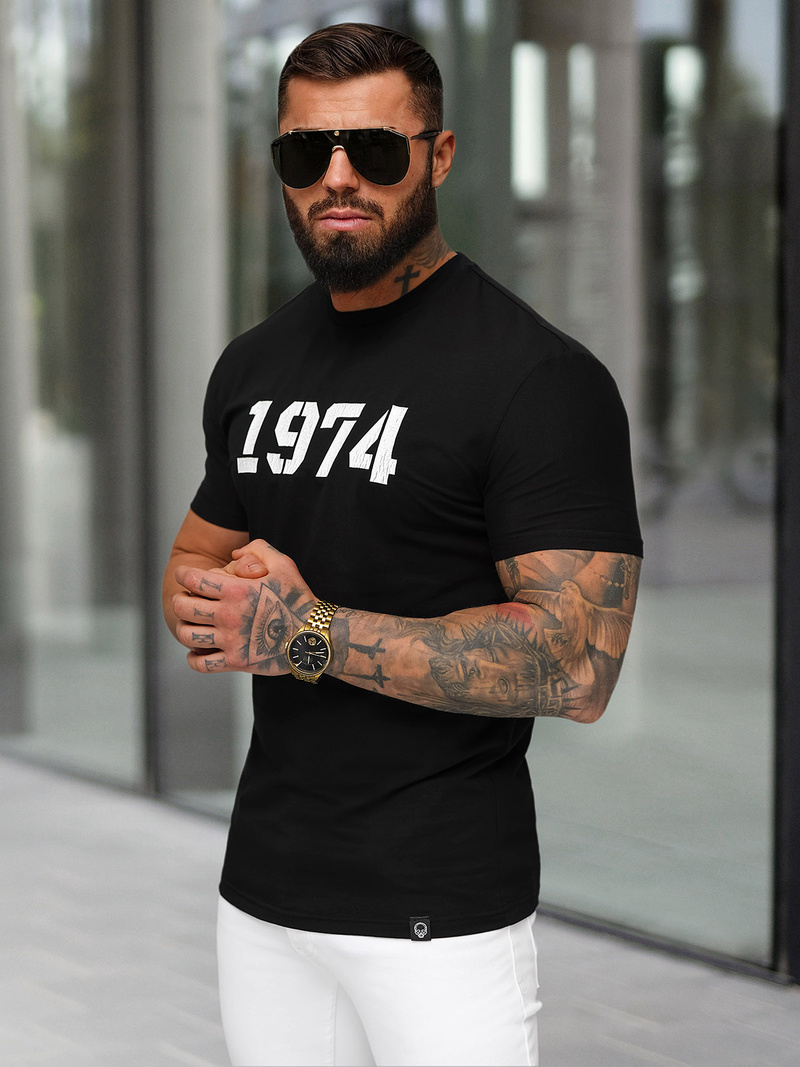 Tricou bărbați negru OZONEE NB/MT3130