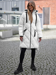 Geacă de femei alb OZONEE JS/5M3168/281Z