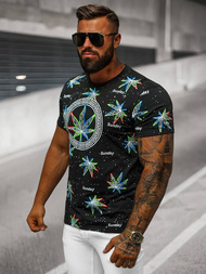 Tricou bărbați negru OZONEE O/T136/3