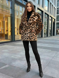 Geacă de femei bej și maro OZONEE JS/61M8500/158Z