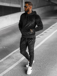 Trening catifea bărbați negru OZONEE O/3A81Z