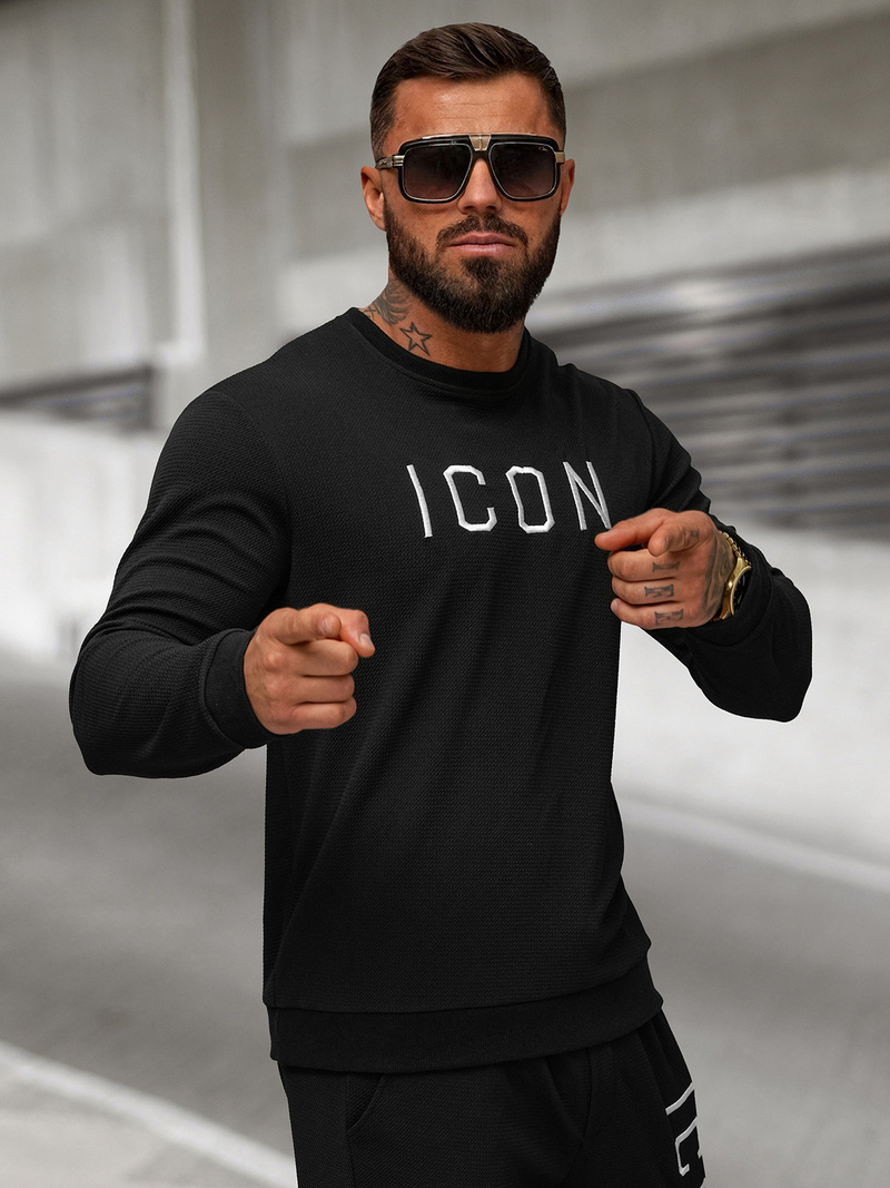 Bluză bărbați neagrăOZONEE O/D7394