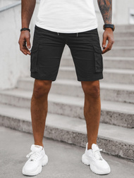 Pantaloni scurti chino bărbați negri OZONEE T/BB70010/1