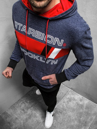 Hanorac cu glugă bărbați albastru marin OZONEE JS/DD20131Z