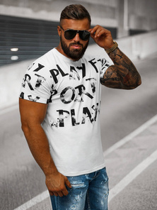 Tricou bărbați alb OZONEE O/8T1280/1