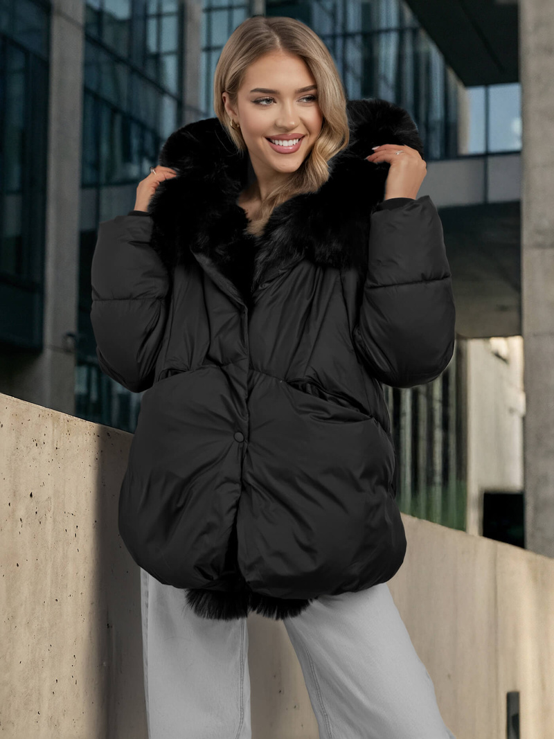 Geacă de femei neagra OZONEE O/16M9179/392Z