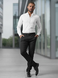 Pantaloni chino bărbaţi negri OZONEE V/6545