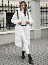 Geacă de femei alb OZONEE JS/5M3163/281Z