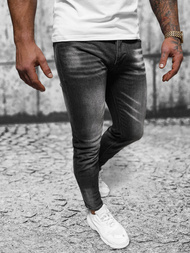 Blugi bărbaţi negri OZONEE NB/MP0199N