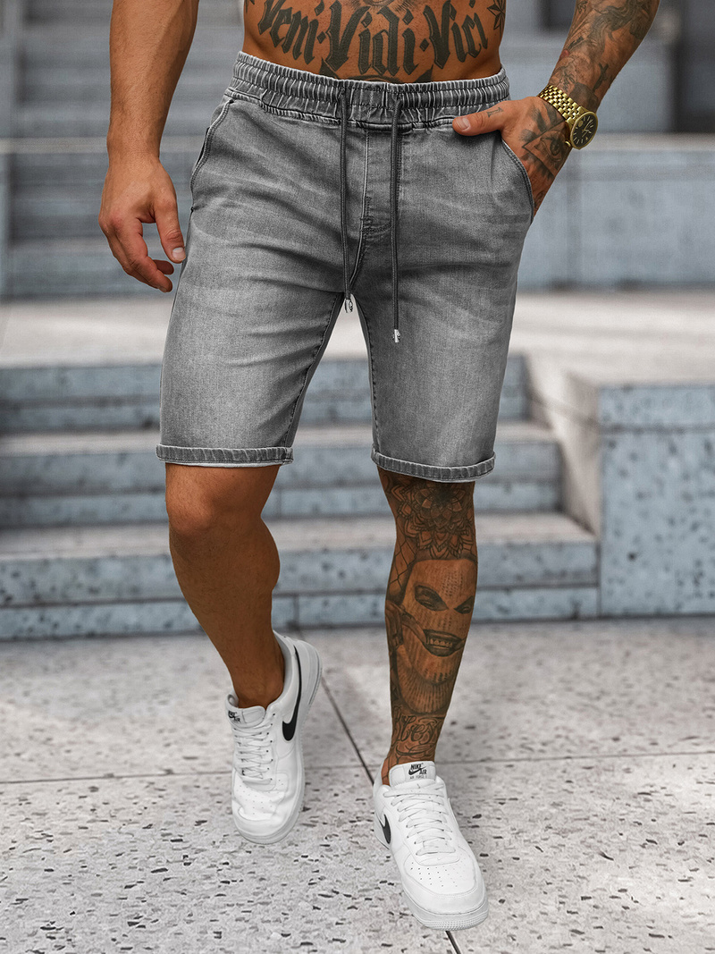 Pantaloni scurti bărbați gri OZONEE NB/MP0314GC