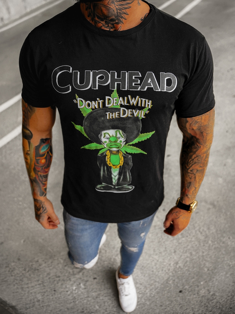 Tricou bărbați negru OZONEE O/BL2259