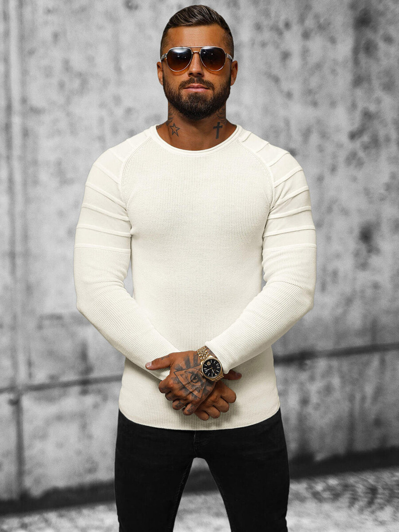 Pulover bărbați écru OZONEE L/2500