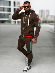 Compleu sport bărbaţi bej închis OZONEE O/FF5111AB