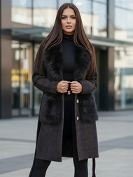 Palton de dama negru OZONEE JS/53M5200/1Z