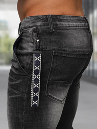 Blugi bărbaţi negri OZONEE NB/MP0091N