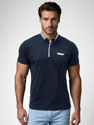Tricou polo bărbați bleumarin OZONEE O/QQ923
