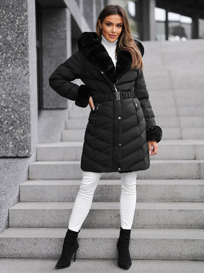 Geacă de femei neagra OZONEE JS/5M3156/392