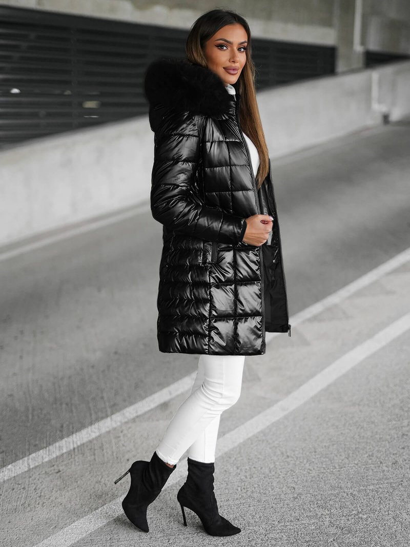 Geacă de femei neagră OZONEE JS/16M9120/392Z