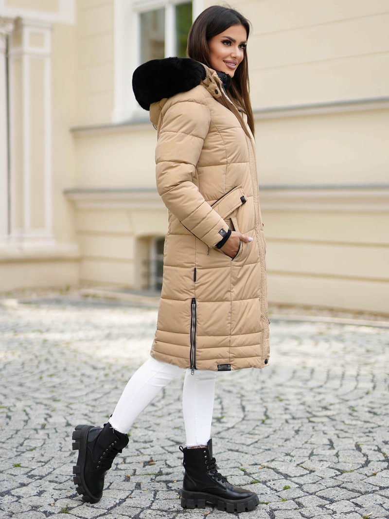 Geacă de femei bej OZONEE O/W377Z