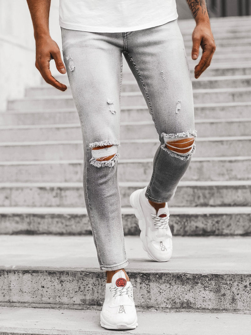 Jeanşi pentru bărbaţi gri OZONEE DP/587