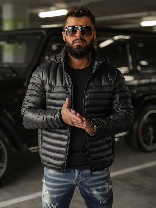 Geacă bărbați neagră OZONEE JS/16M9336/392BZ