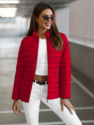 Jachetă de femei roșie OZONEE JS/16M9111/270Z