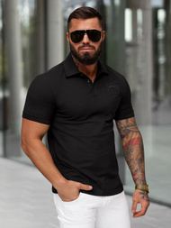 Tricou polo bărbați negru OZONEE NB/MT3142