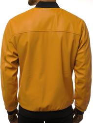 Geacă de piele bărbați camel OZONEE N/6125