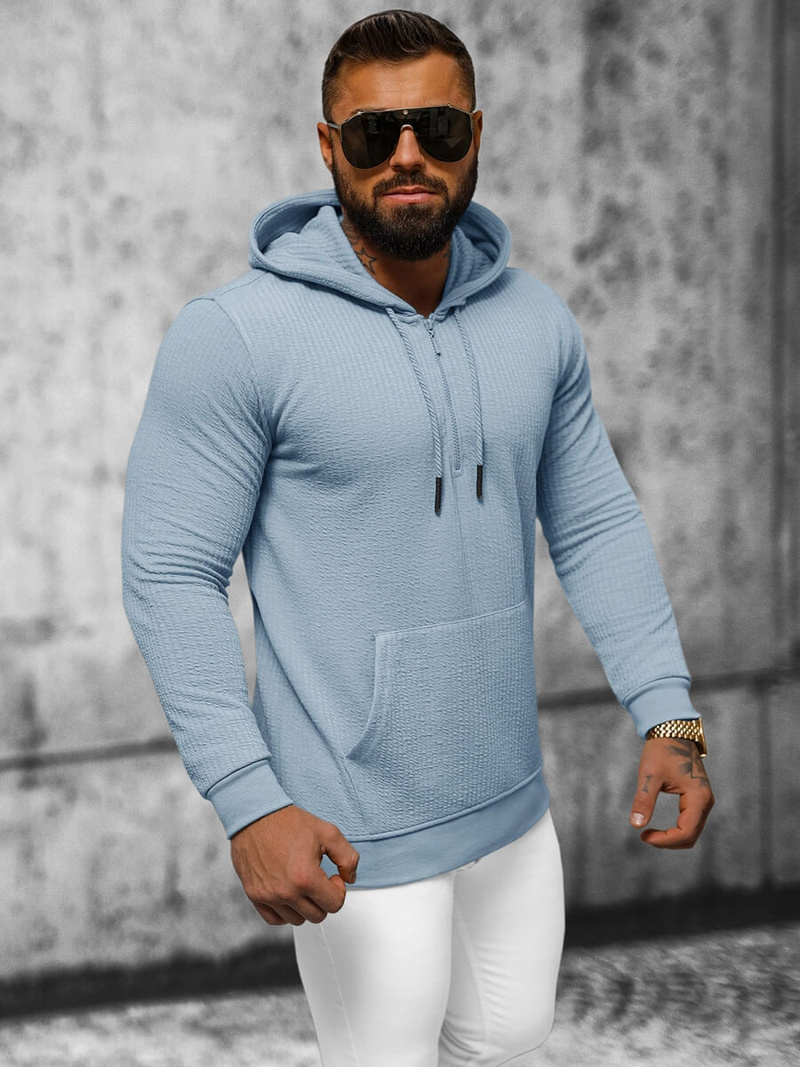 Hanorac bărbați albastră OZONEE O/TB2273