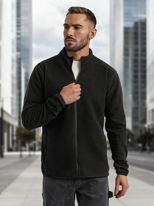 Hanorac cu fermoar bărbați negru OZONEE JS/HH016/3