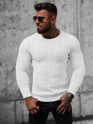 Pulover bărbați alb OZONEE NB/MM6021/1Z