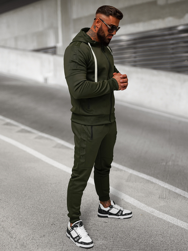 Compleu sport bărbaţi kaki OZONEE O/LN11760