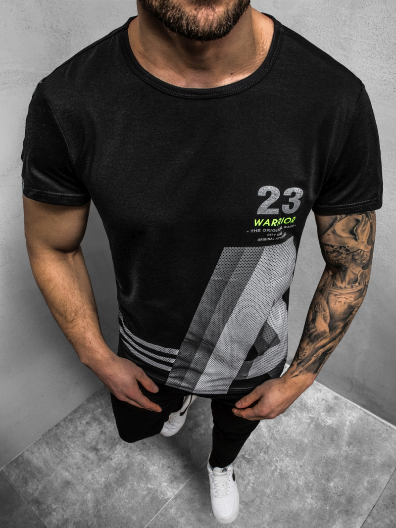 Tricou bărbați negru OZONEE JS/SS10932Z