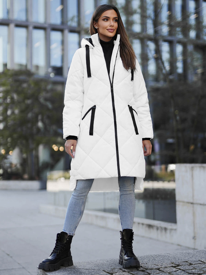 Geacă de femei alb OZONEE JS/5M3168/281