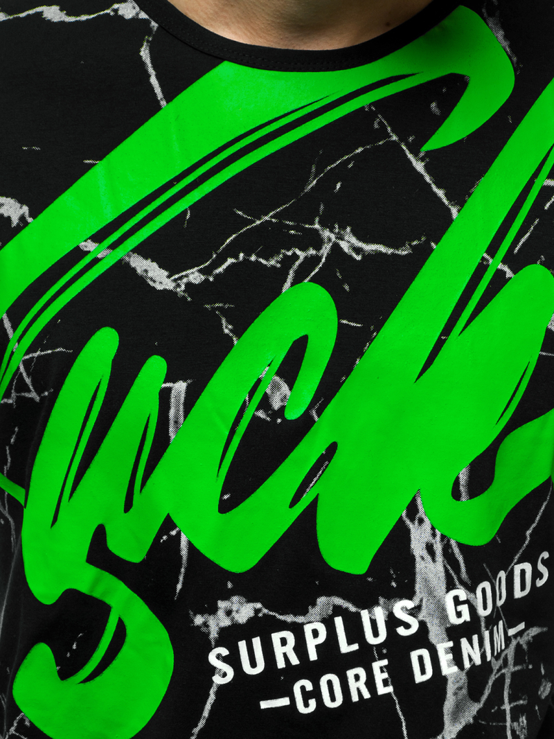 Tricou bărbați neagră OZONEE JS/KS2015