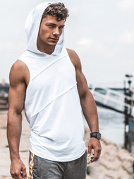 OZONEE O/2538 Maiou cu glugă bărbați alb