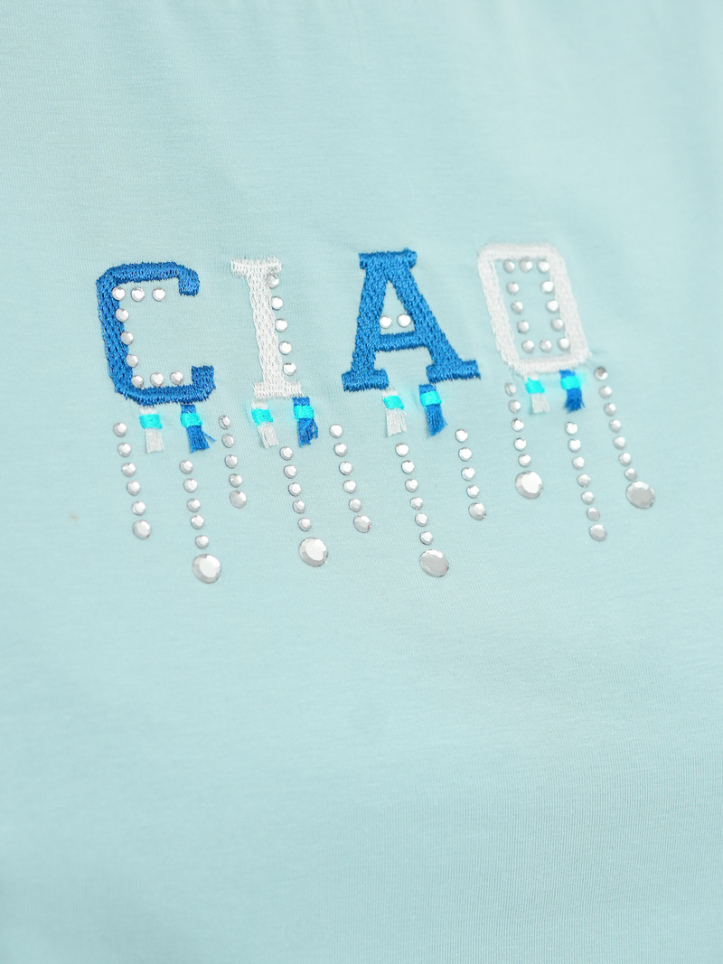 Tricou femei albastră deschis OZONEE JS/RJ77542