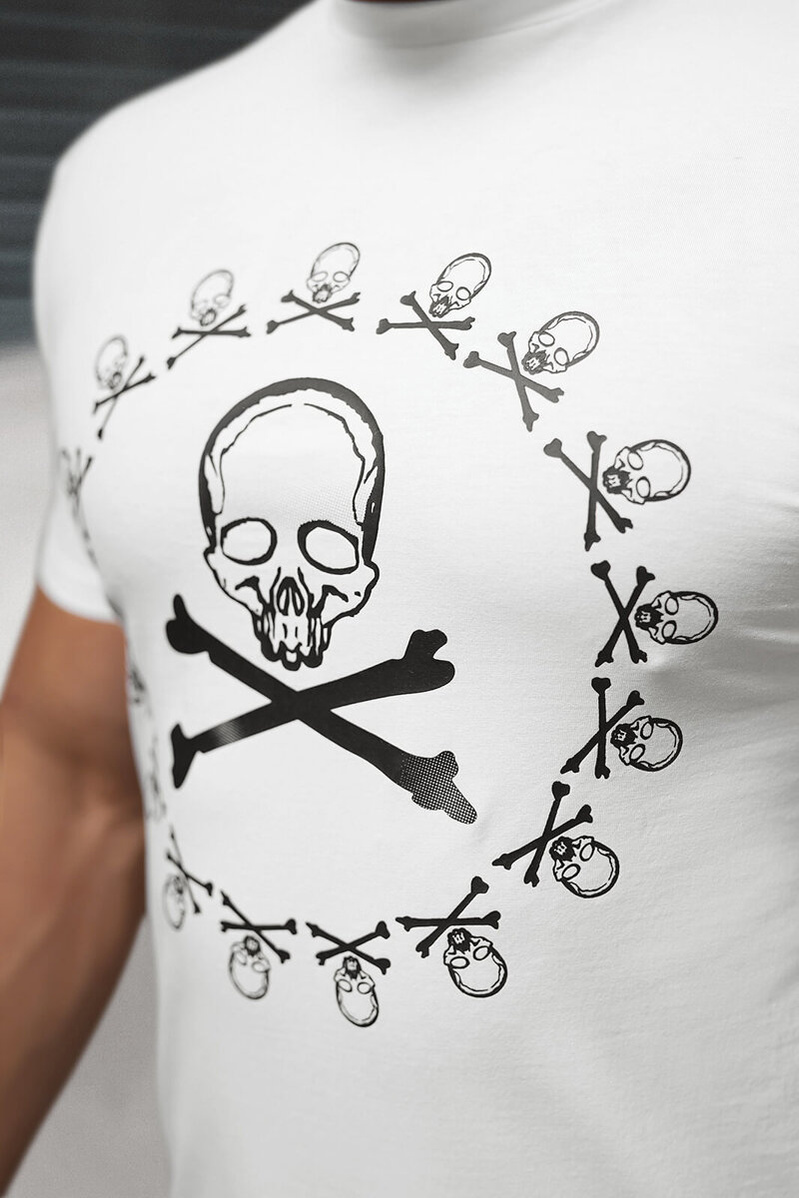 Tricou bărbați alb OZONEE NB/MT3068