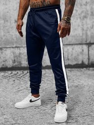 Pantaloni de trening bărbaţi albastru marin OZONEE JS/8K166