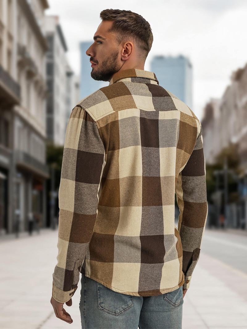 Cămașă bărbați camel OZONEE NB/MC728K