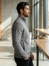 Pulover bărbați antracit OZONEE JS/59B3611/5