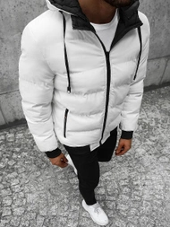 Geacă reversibilă bărbați albă OZONEE JS/M761/281